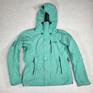 Patagonia Women's Piolet Gore-Tex Jacket Size Medium Mint Green Ski Snow Coat